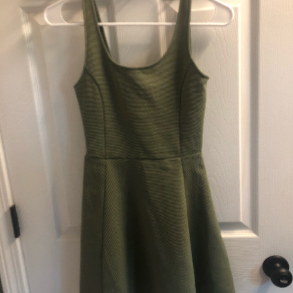 H&M Green tank skater dress